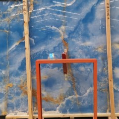 Blue  onyx marble slabs